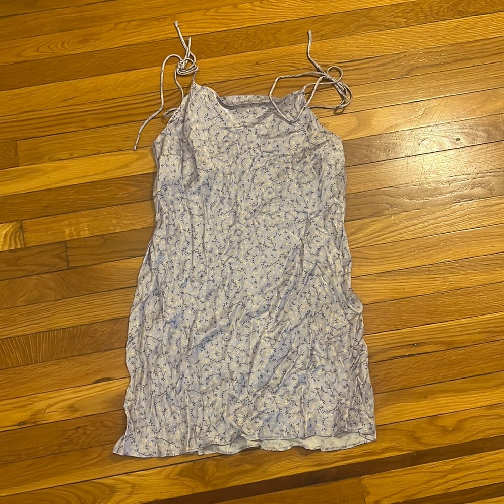 Zara floral silk mini dress